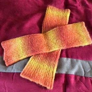 Ombré orange sparkle leg warmers